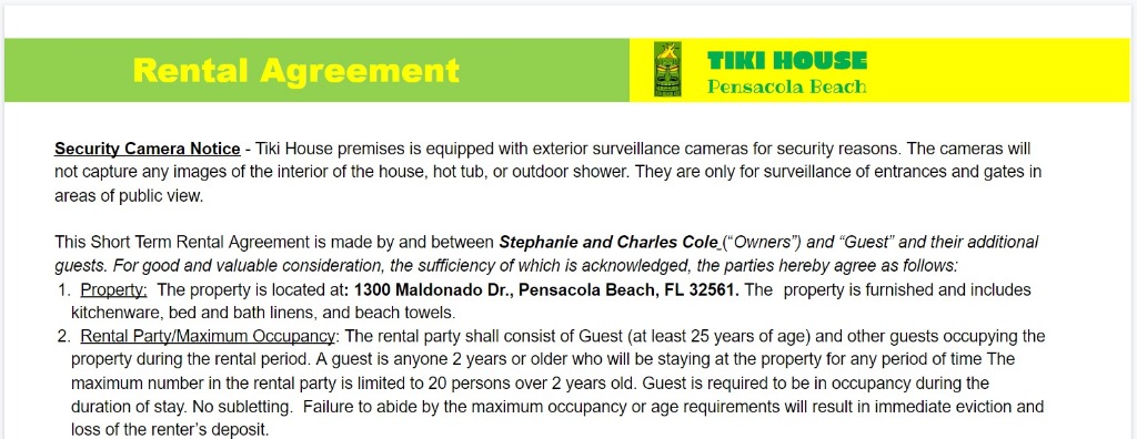 Rental Rules are For Everyone's Protection