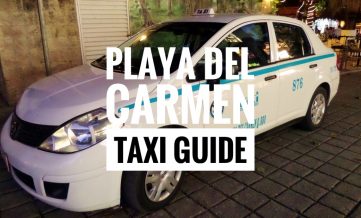 Grabbing a Taxi in Playa del Carmen  