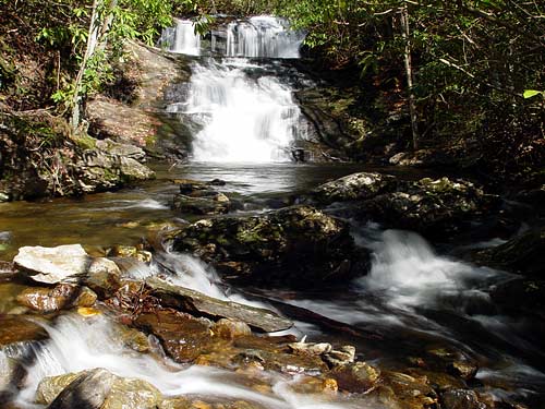 Waterfalls Near Standing Indian