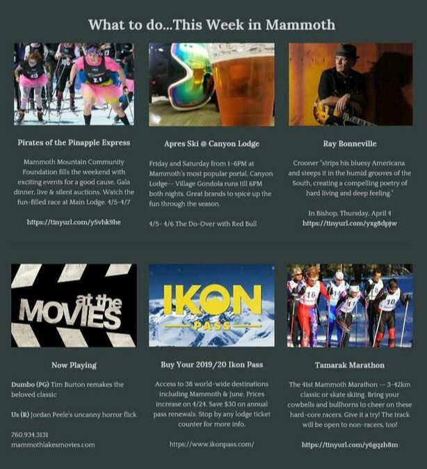 What to do in Mammoth Lakes, Mar 31-April 7