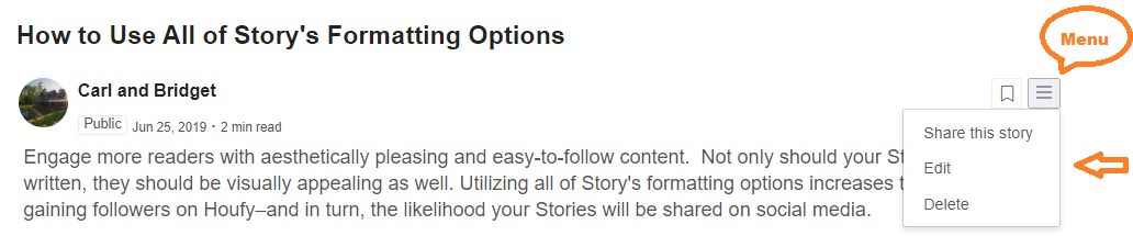 How to Use All of Story's Formatting Options