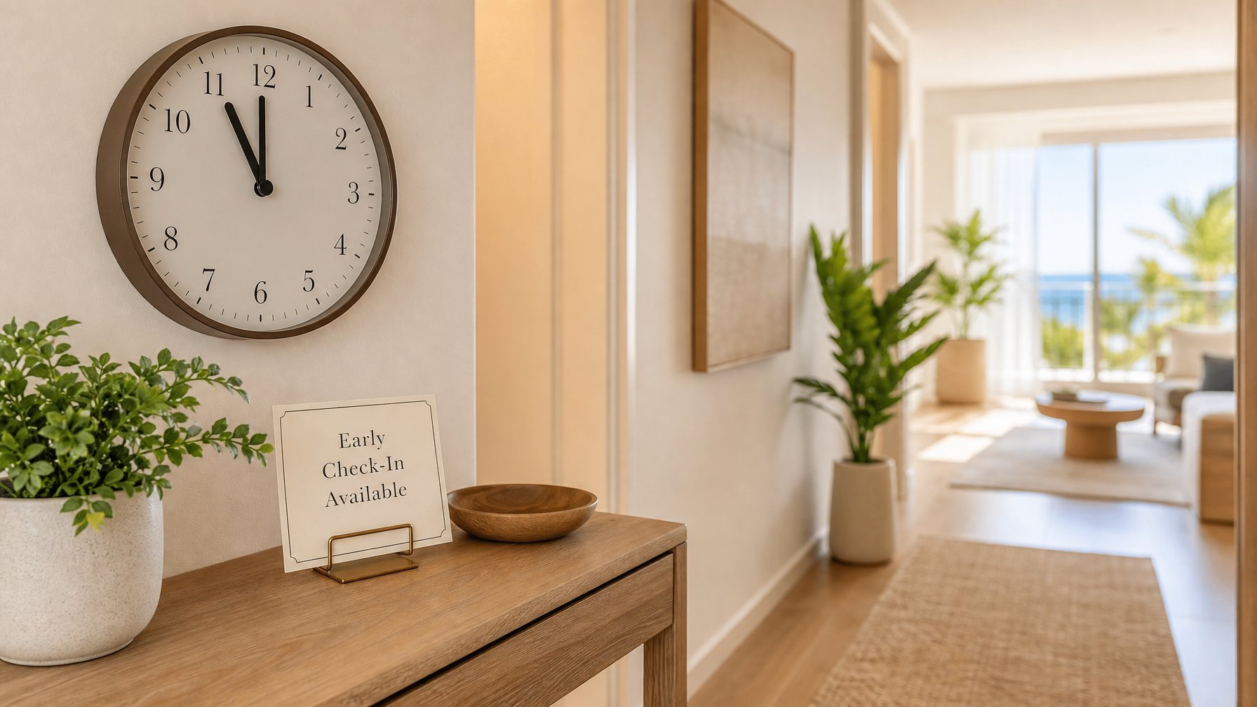 Early check-in upsell — a simple time extension that converts at 25–40%.