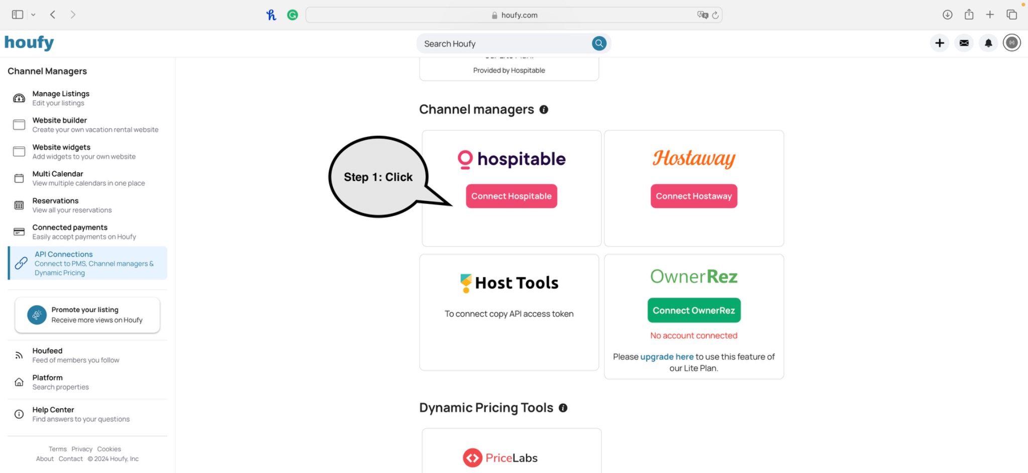 Hospitable integration with Houfy