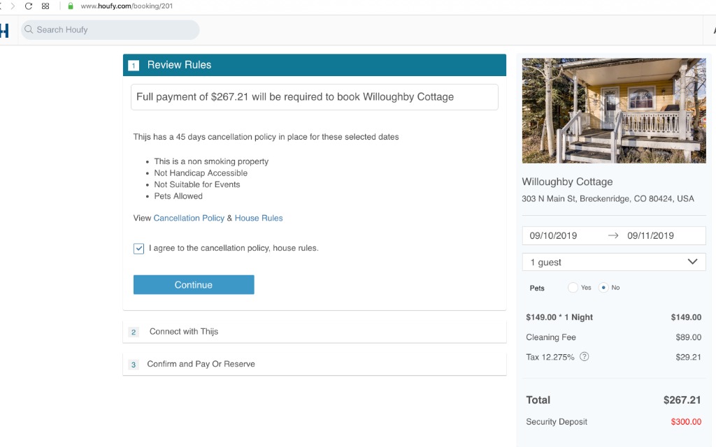 Inquiry process at Houfy