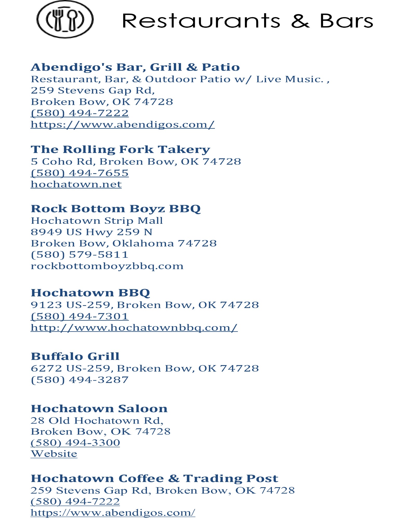 Cabin Information Guide