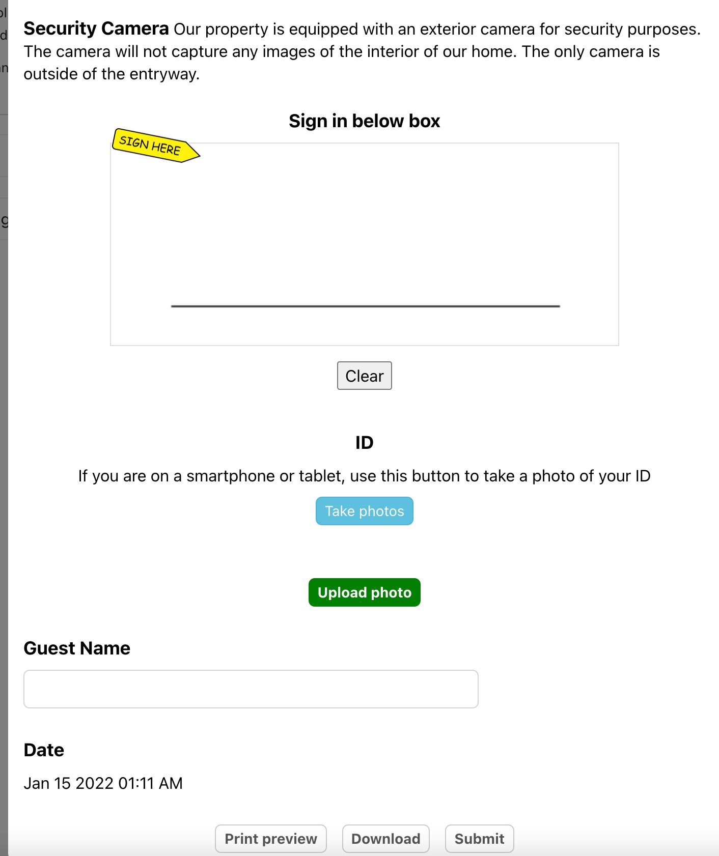 Submit rental agreement on Houfy