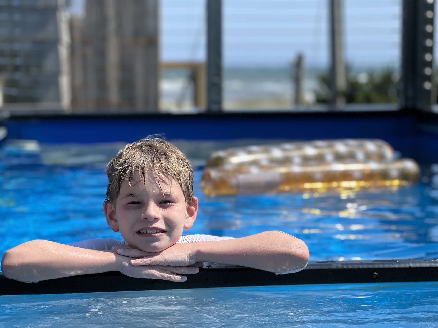 Pool & beach time bring families together.