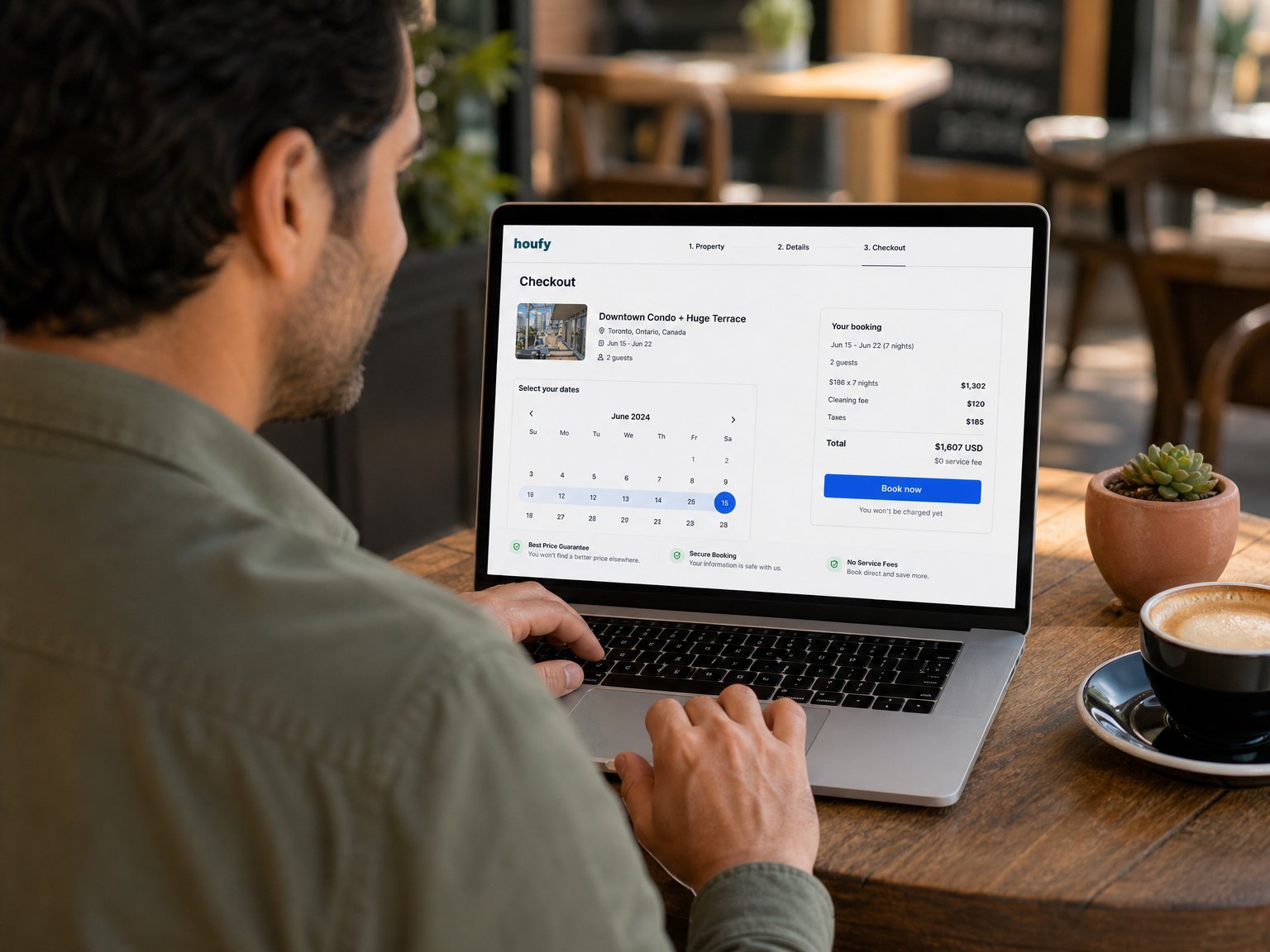 A World Cup 2026 vacation rental guest returning to book directly on a host's website for a future stay without paying an OTA service fee
