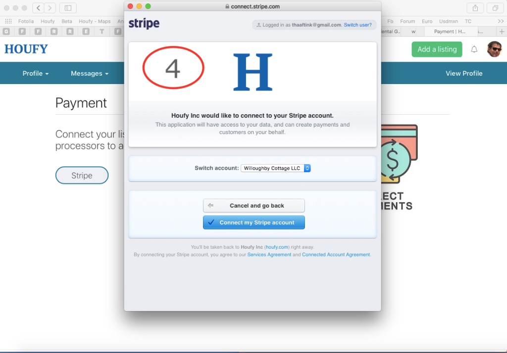 Adding a Houfy Direct Payment option to your listing: