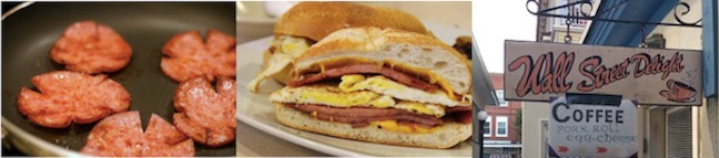 Pork Roll/Taylor Ham, Egg & Cheese Sandwich at Wall Street Delight in Ocean Grove