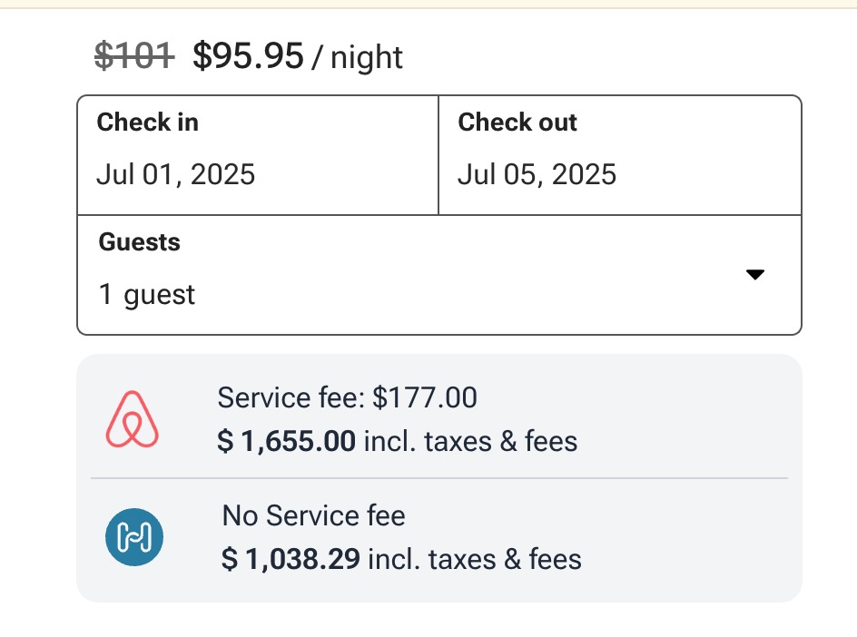 How can I display a price comparison in my quote widget?