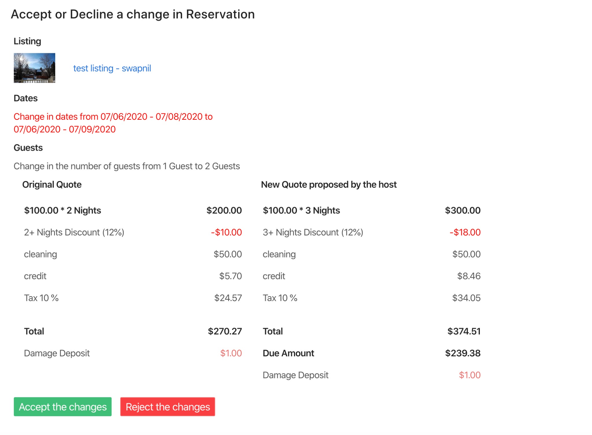 How do I change a reservation on Houfy?