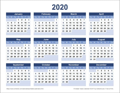 Calendar Designs 2020