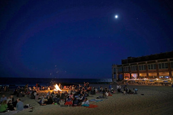 Bonfire on the Asbury Park Beach