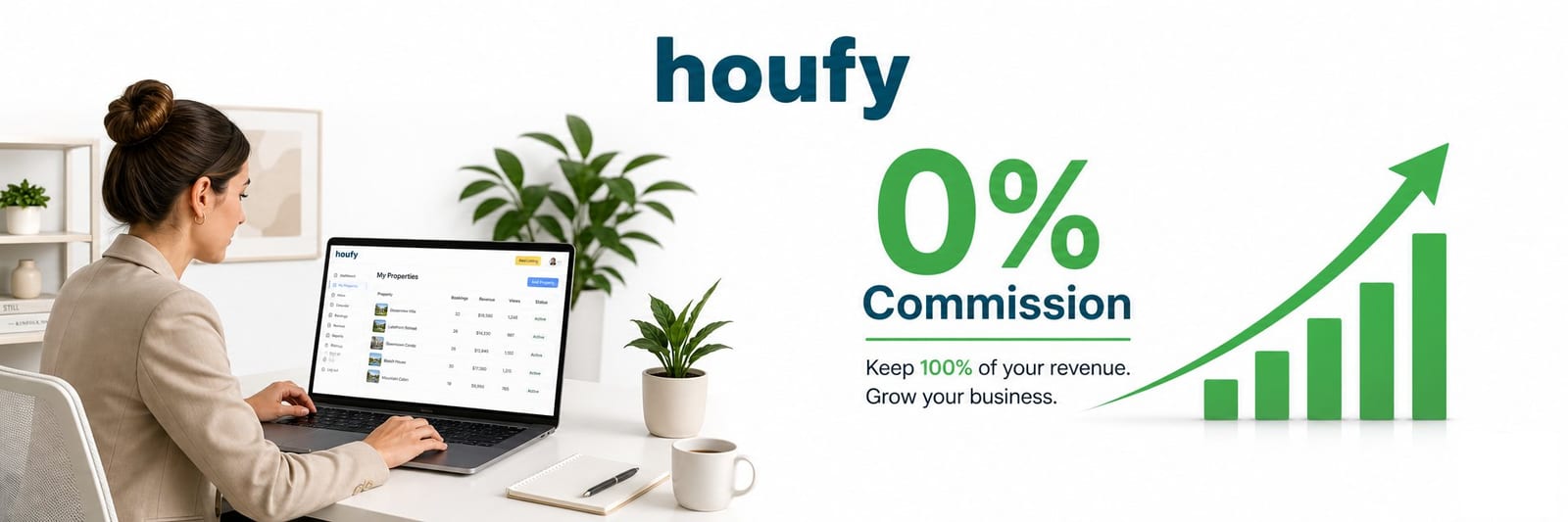 Houfy for Property Managers: Commission-Free at Scale