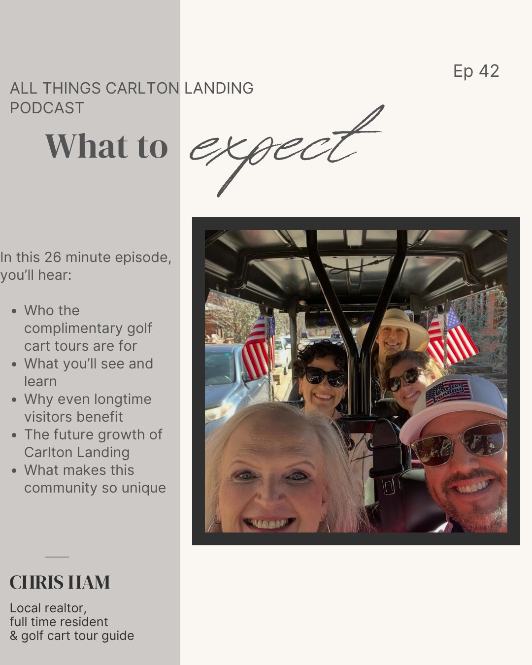 Golf Cart Tours at Carlton Landing