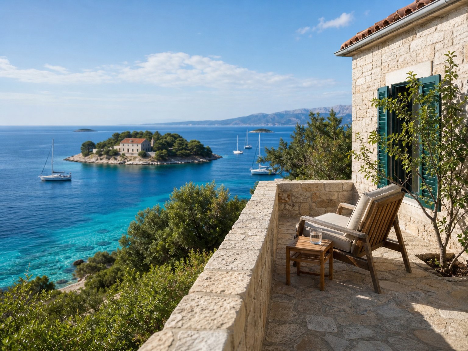 Stone villa on Croatia's Dalmatian Coast overlooking the Adriatic Sea, a fast-growing direct booking vacation rental market
