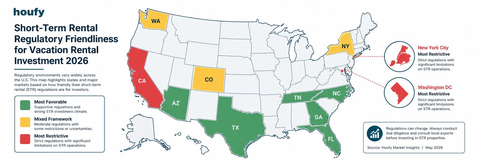 Best US States for Vacation Rental Investment 2026