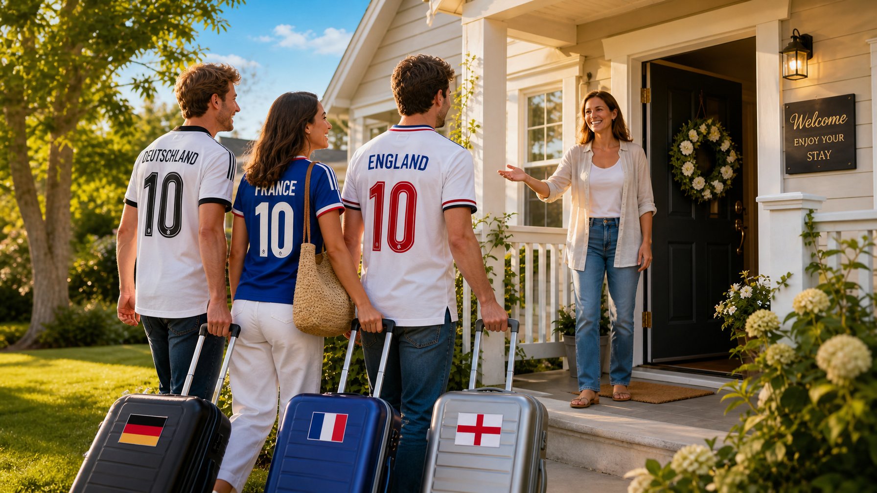 European fans attending multiple World Cup 2026 matches typically book 7–14 night stays — the highest-value booking window in the US STR calendar.
