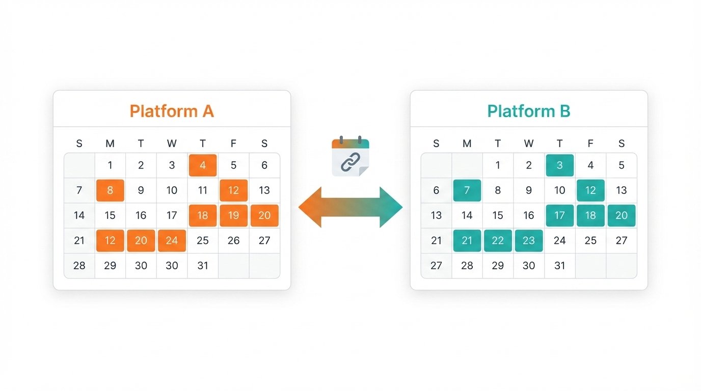 Houfy iCal calendar sync settings for Airbnb double-booking prevention