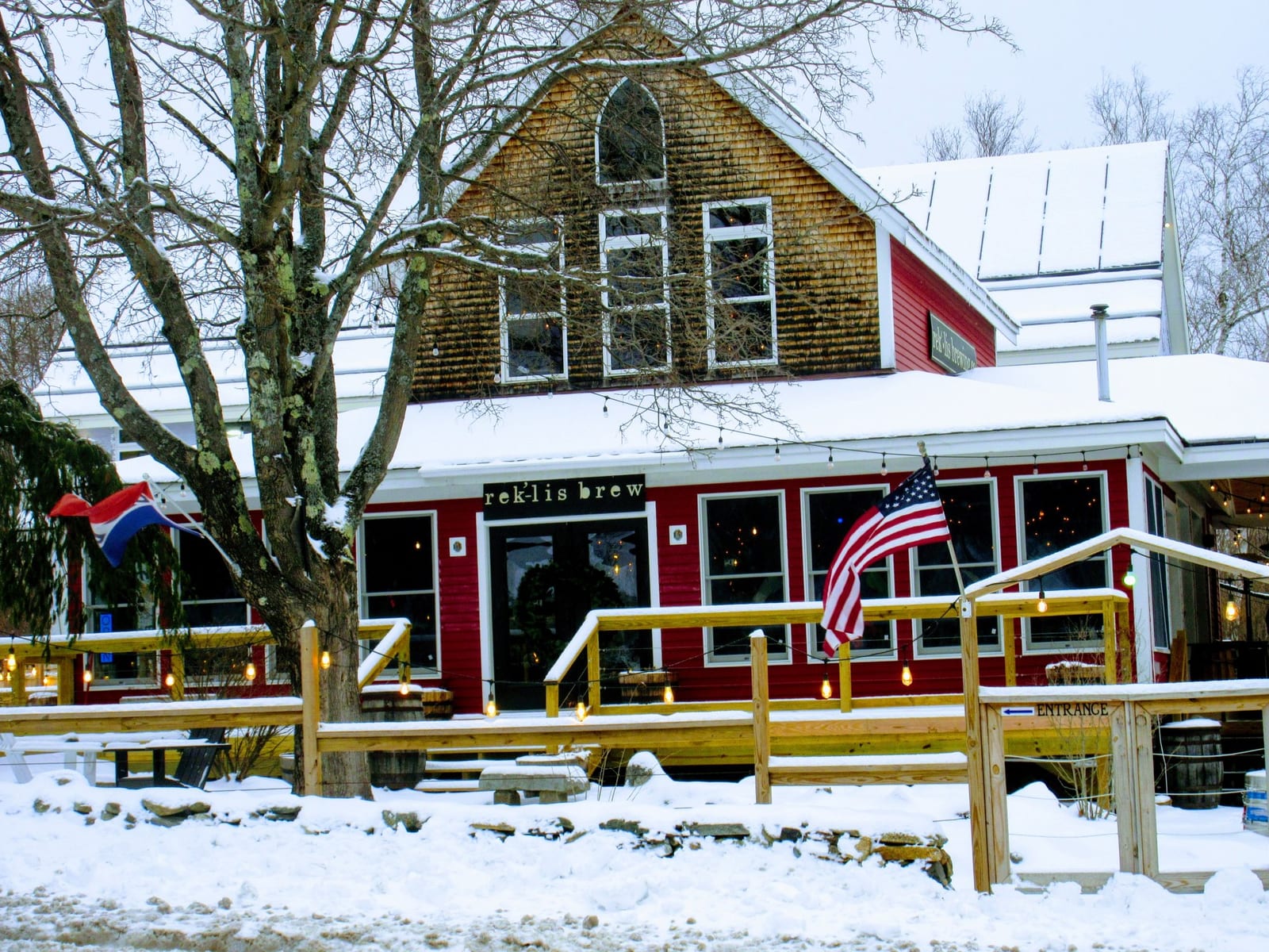 Family-friendly post ski pit stop.