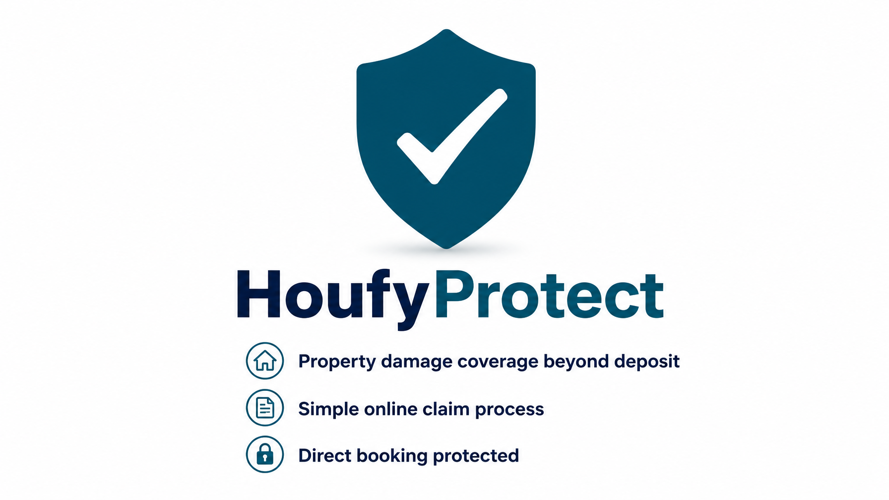 HoufyProtect vacation rental damage protection product providing coverage beyond the security deposit for direct booking hosts on Houfy