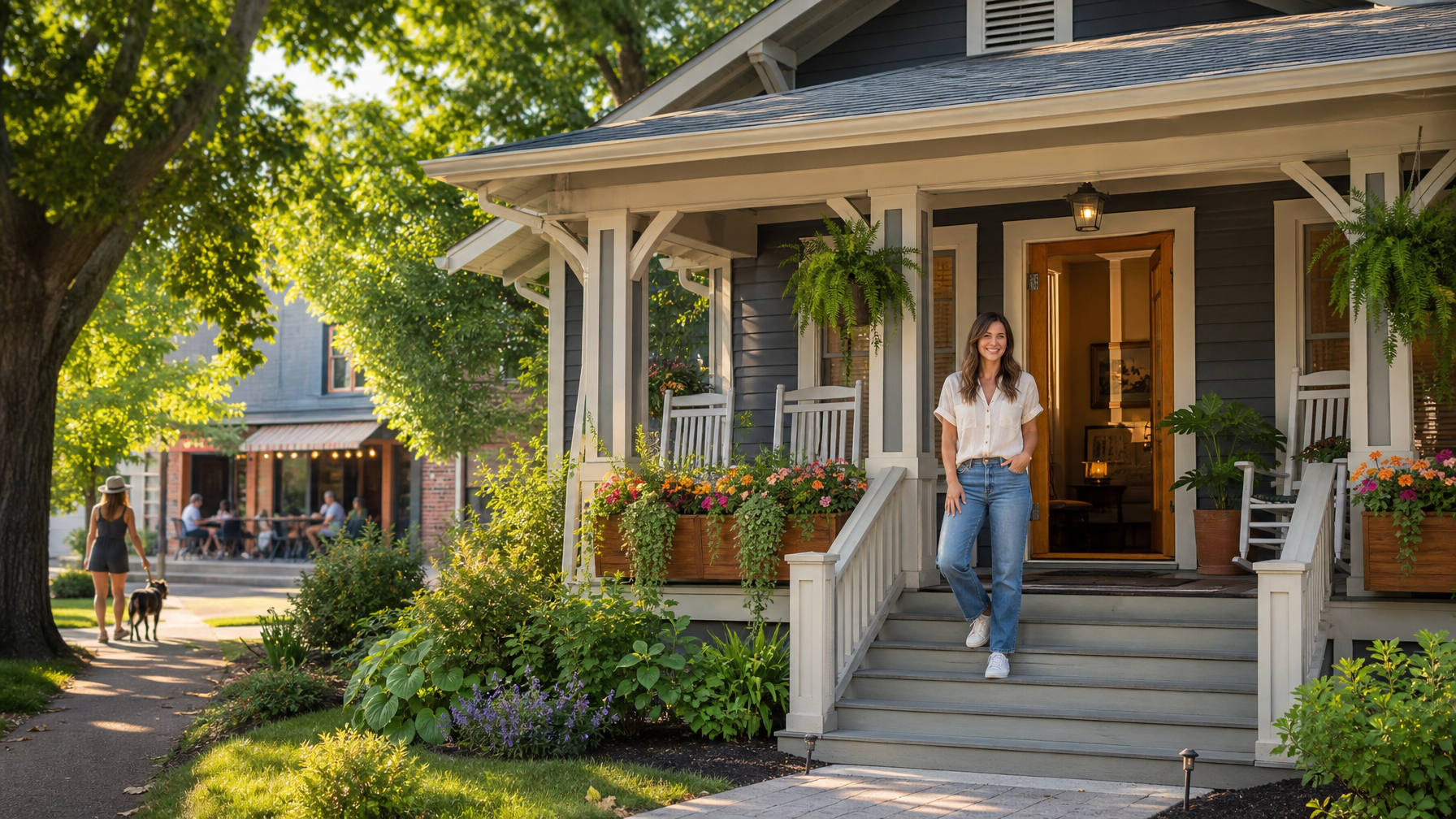 A charming East Nashville vacation rental bungalow on a tree-lined street near the music and restaurant scene, representing Nashville's most in-demand STR neighborhood in 2026