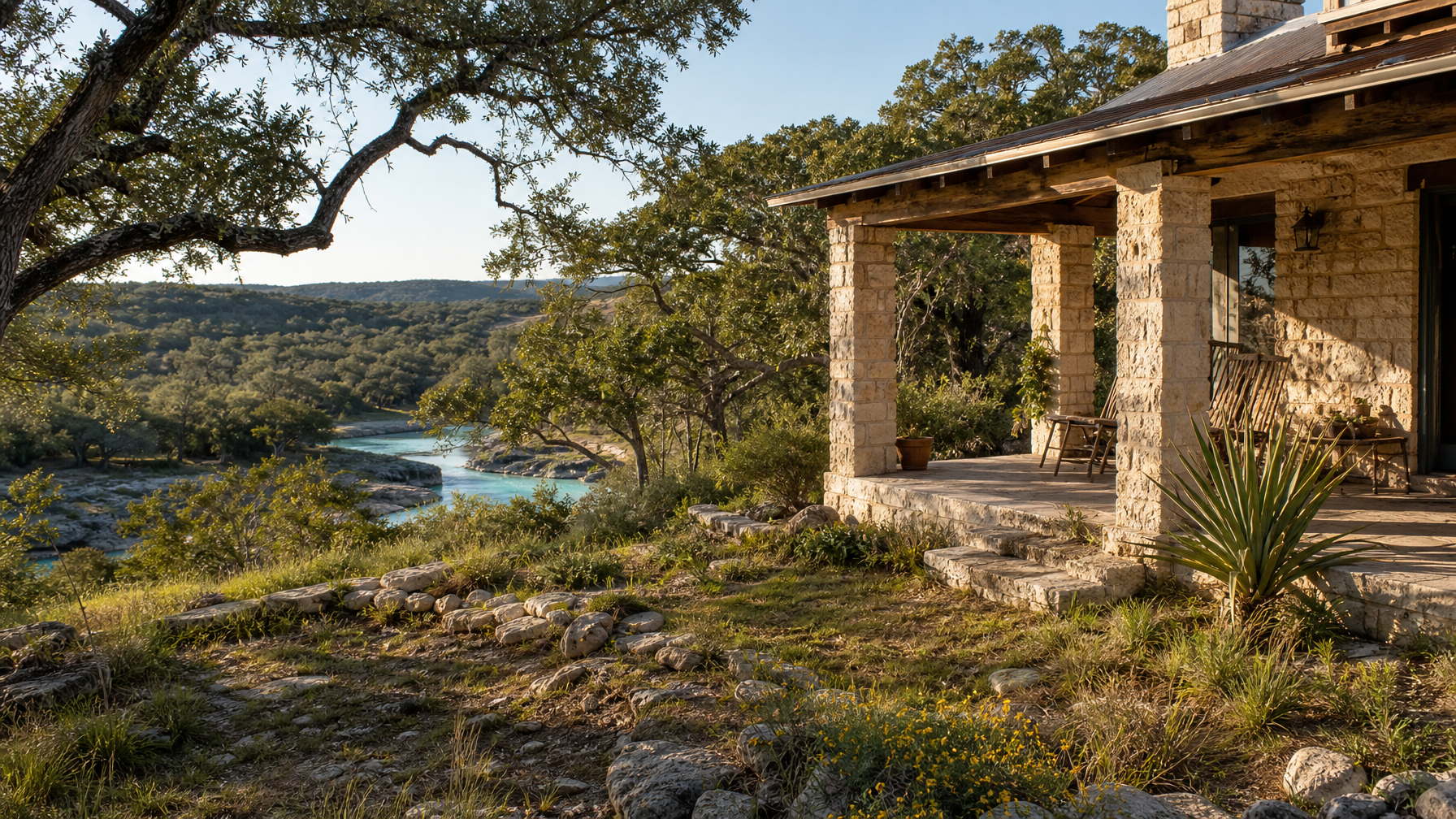 A Wimberley Texas Hill Country vacation rental near Jacob's Well swimming hole representing the natural recreation destination in the Austin day-trip radius
