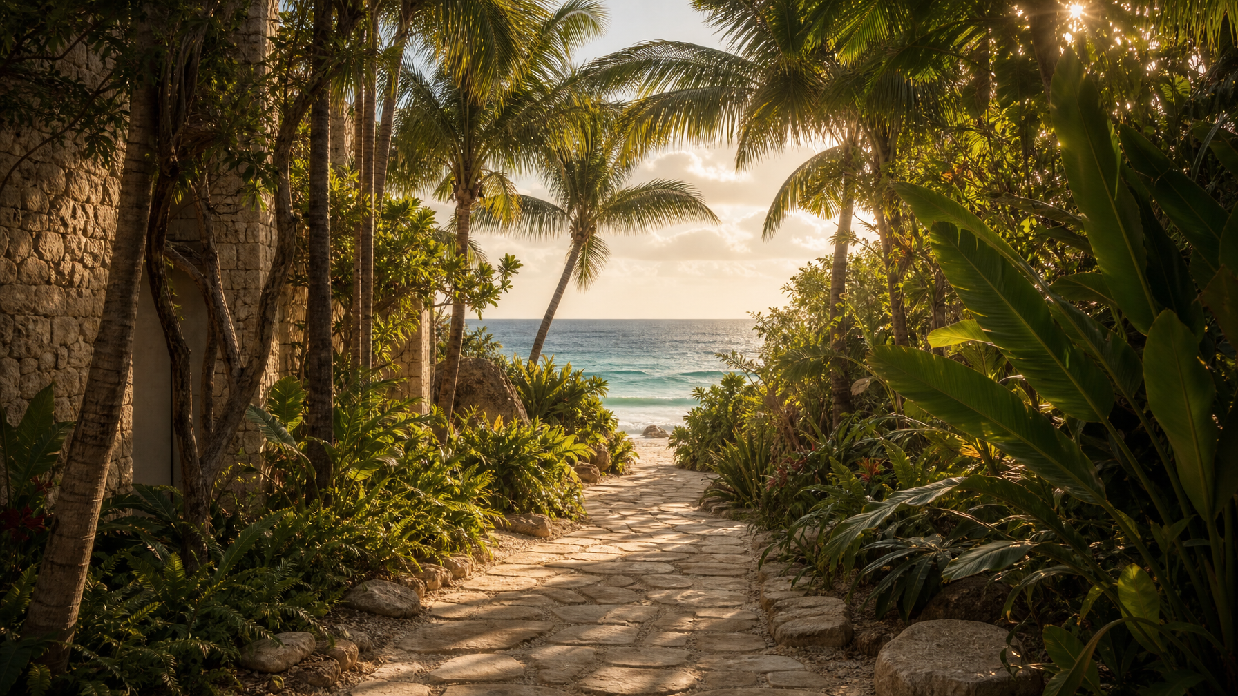 Tulum beach zone villa near Caribbean