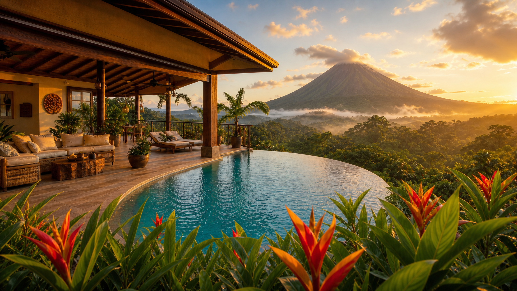 La Fortuna rental with Arenal view