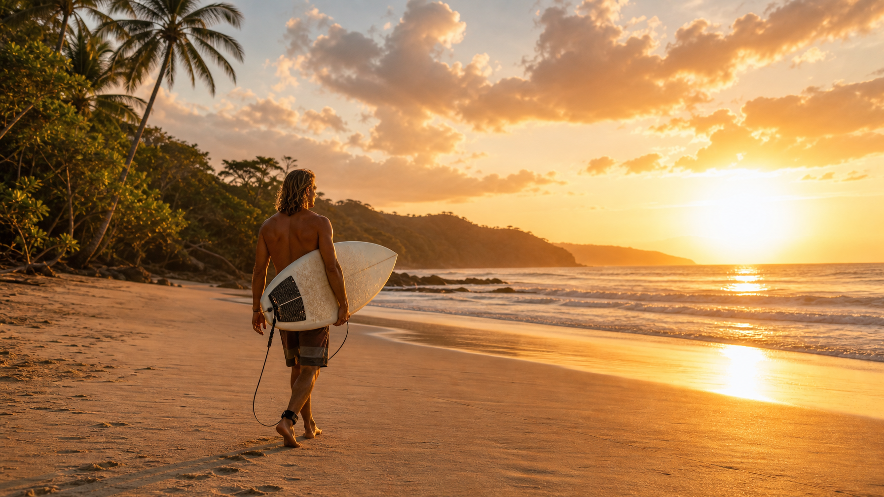 Nosara beach sunrise near rentals