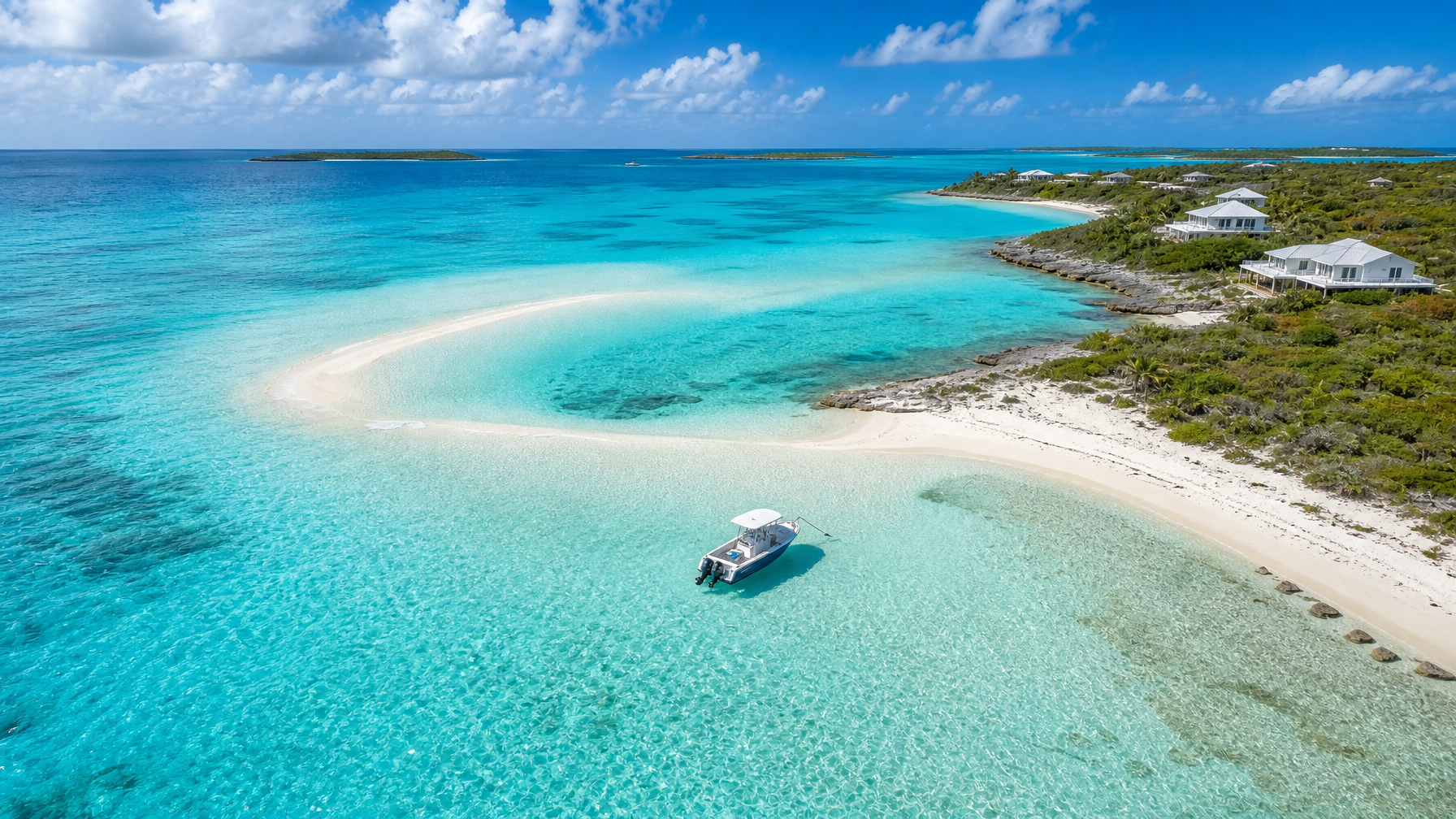 Exumas sandbar near vacation rentals