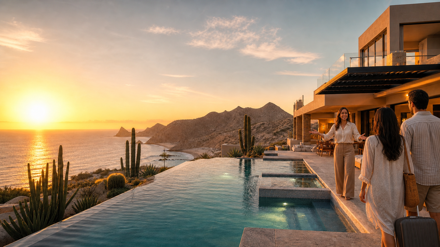 Corridor infinity pool villa