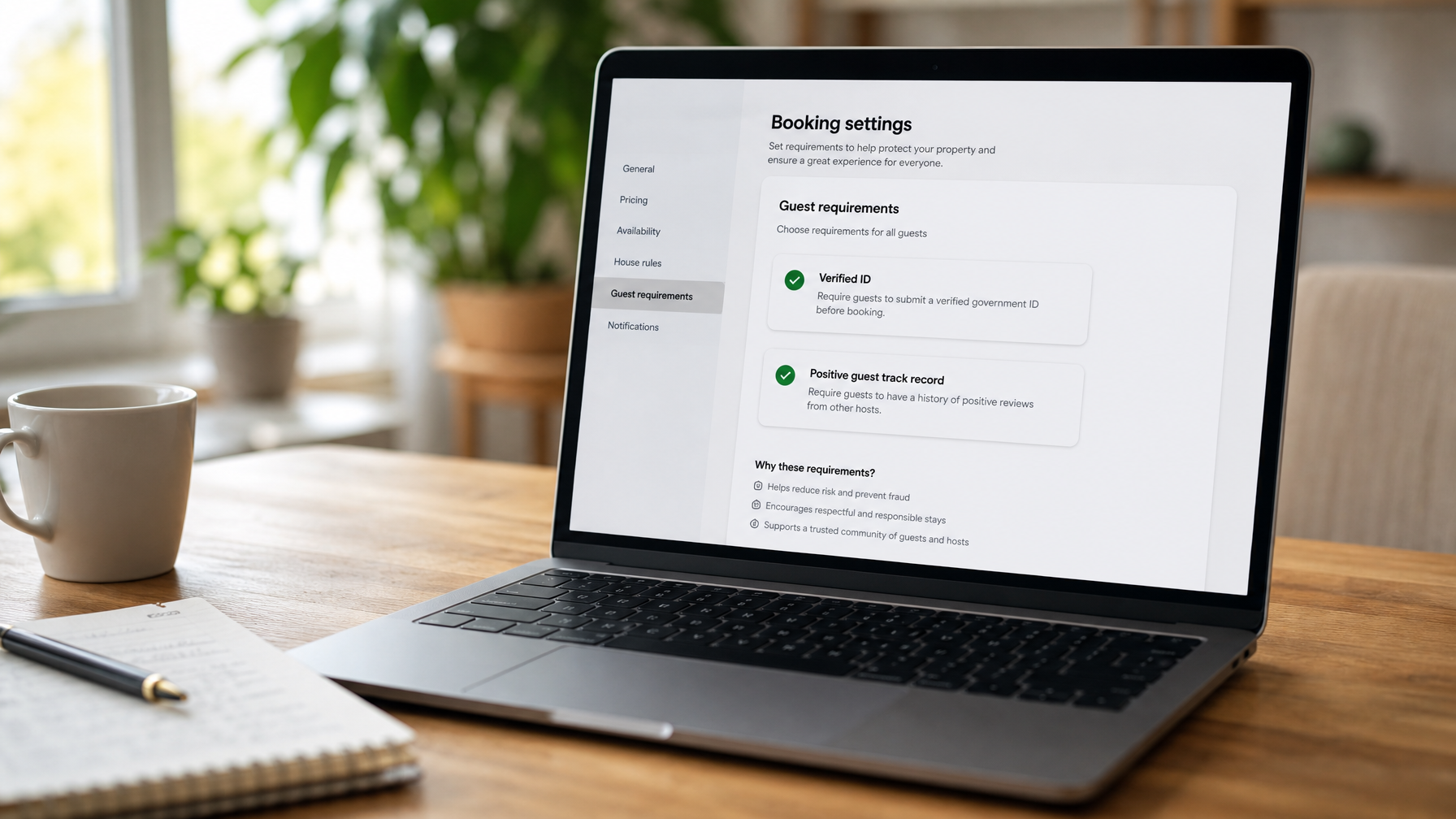 Instant Book requirements settings