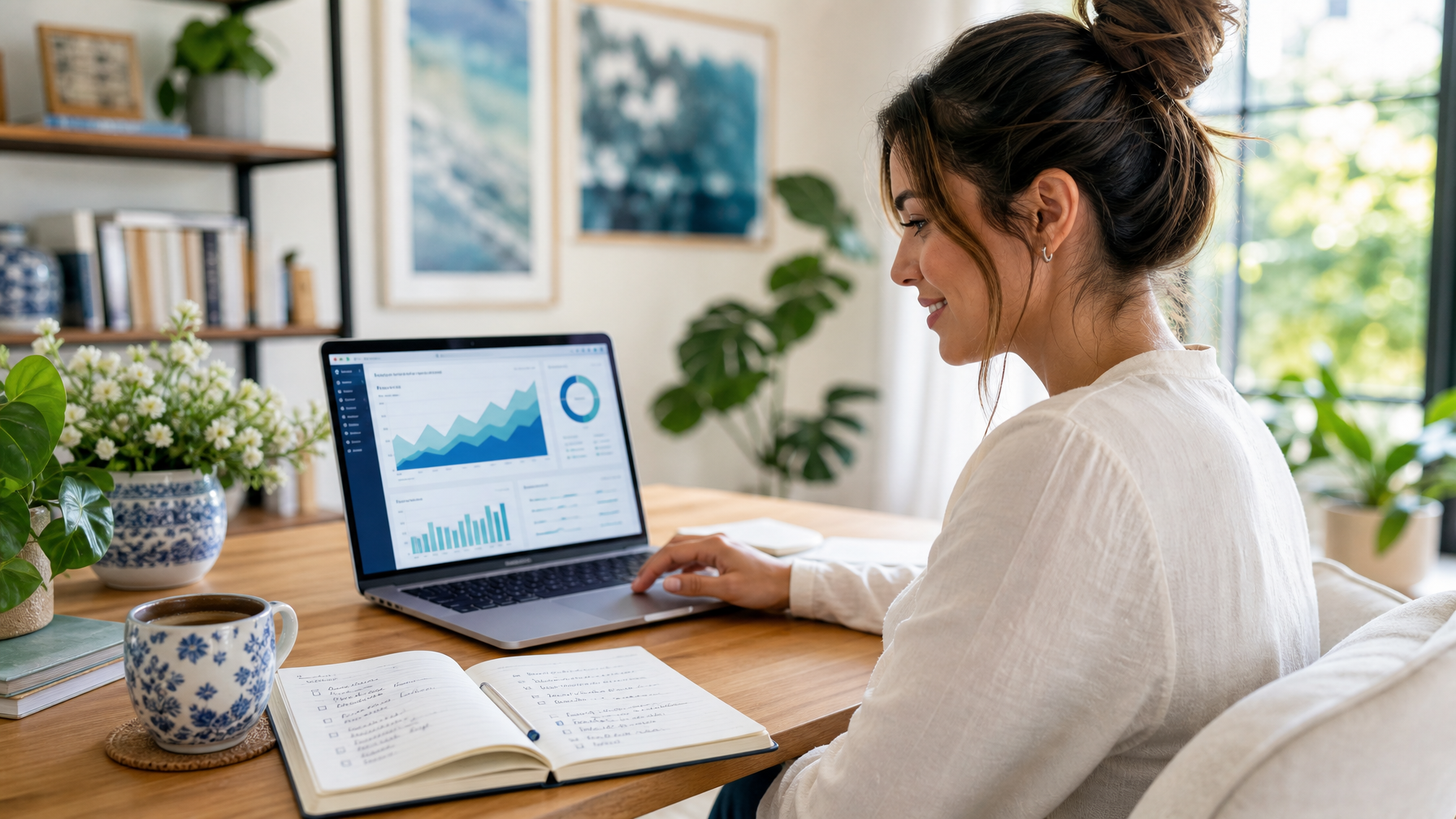 Host reviewing UTM referral analytics from a blog feature