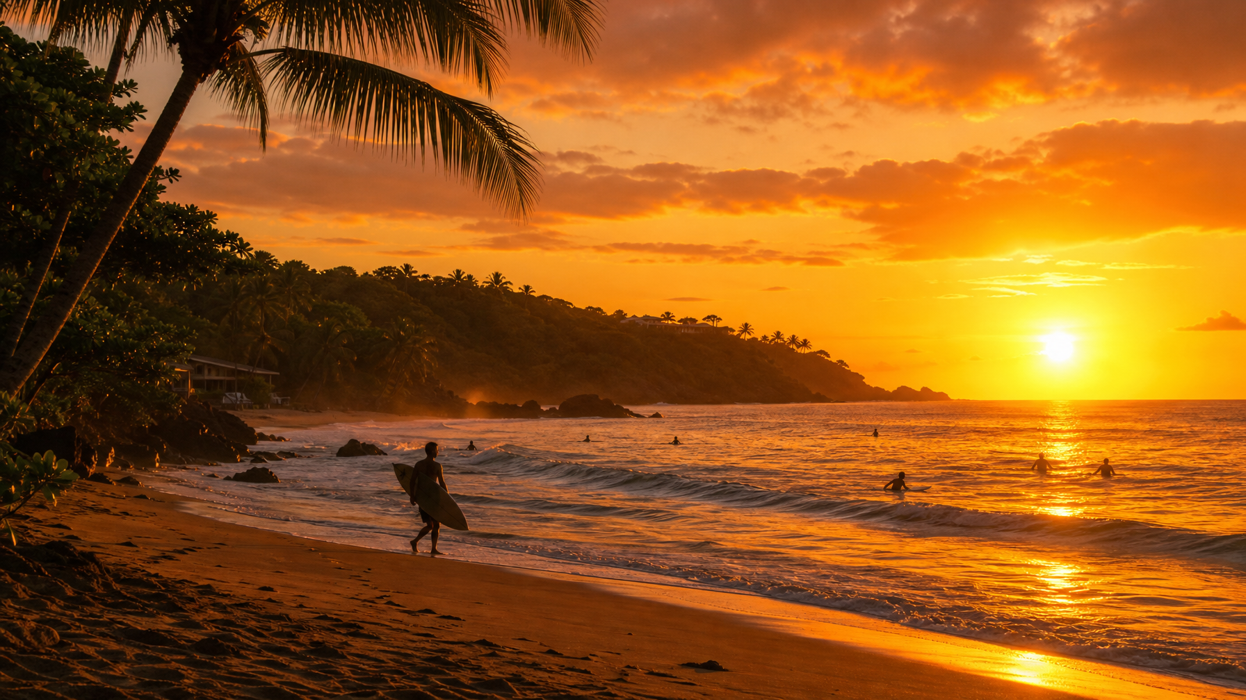 Rincón sunset beach near rentals