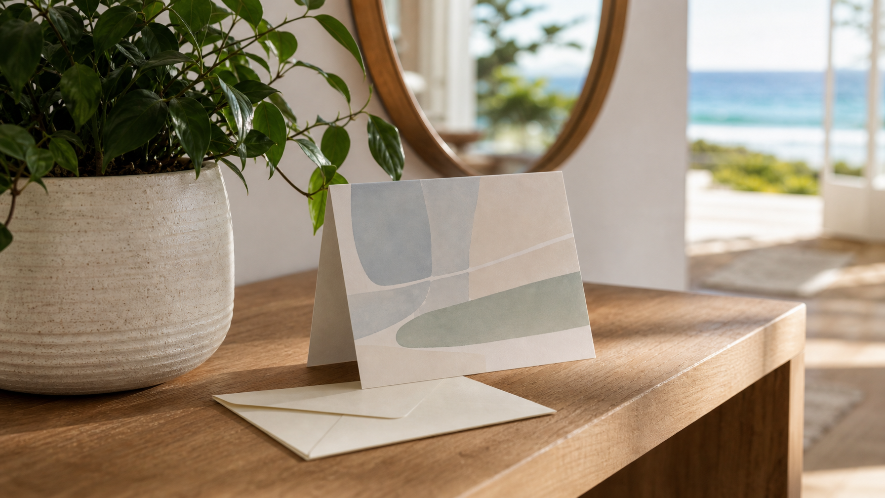 Printed signup card inviting guests to join a host email list