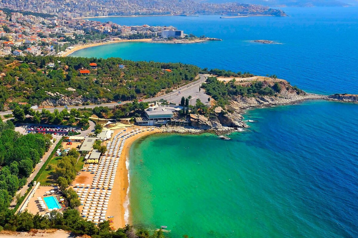 Nice water, organized beach near the city