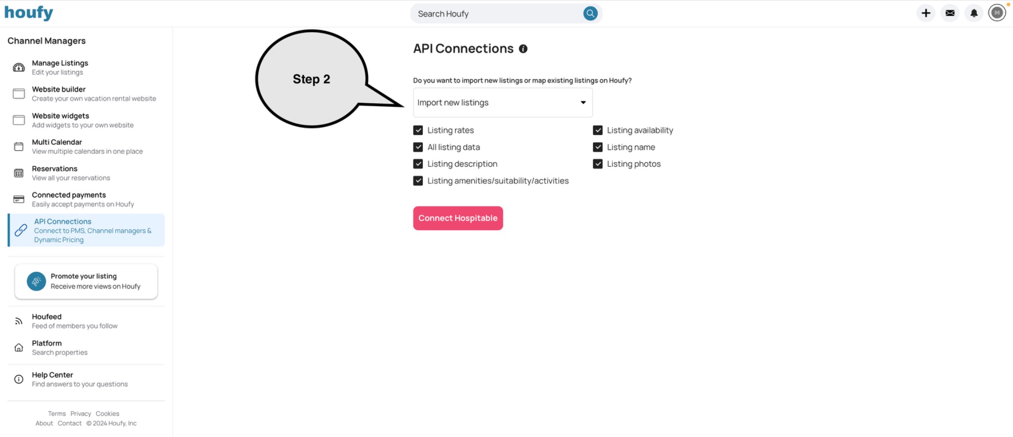 Hospitable integration with Houfy