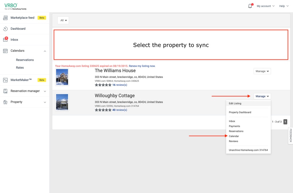 Calendar synchronization with Houfy