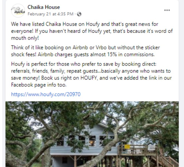 How Do I Announce Houfy to Travelers Following Me on Social Media?