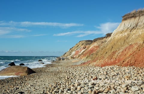 A walk: Moshup Beach and the Cliffs of Gay Head, Aquinnah, Martha's Vineyard