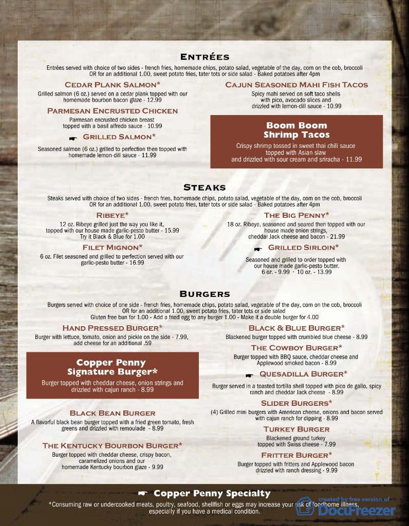 The Copper Penny Grill