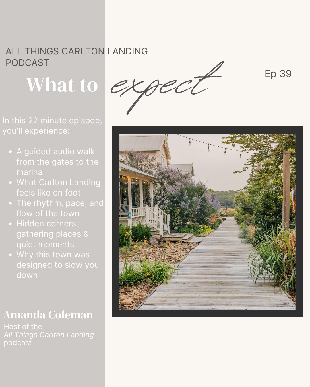 A Walking Tour of Carlton Landing: 