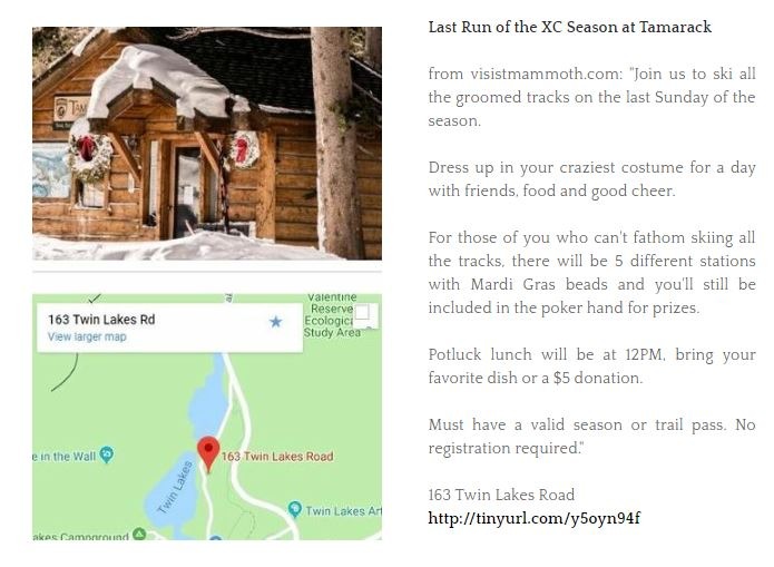 What to do in Mammoth Lakes April 7-14