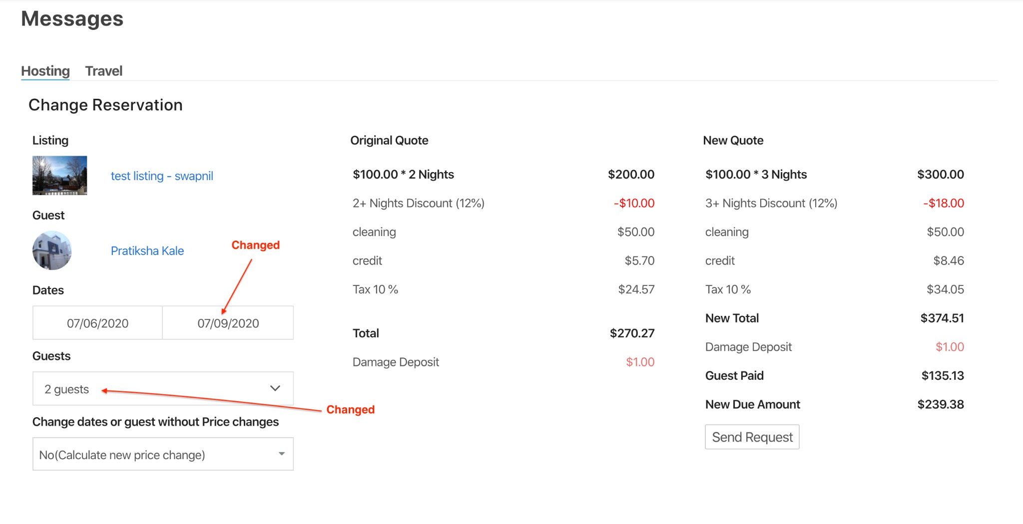 How do I change a reservation on Houfy?