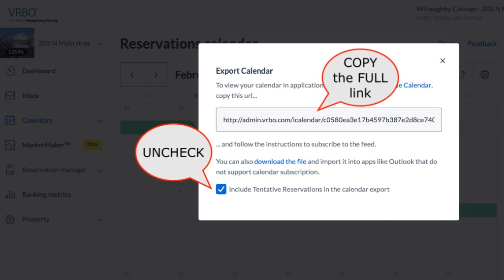 Calendar synchronization with Houfy