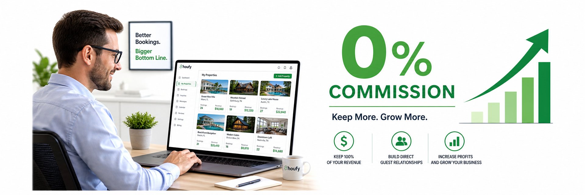 Houfy for Property Managers: Commission-Free at Scale