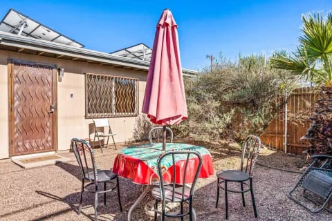 You have your own gated and completely private place outside to enjoy the cool nights and relaxing mornings.