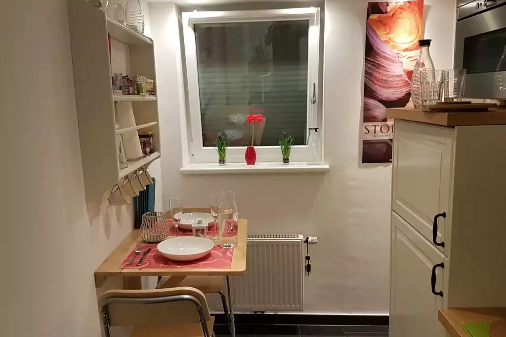 ... large fridge with freezer - Cosy 2-room apartment in Heidelberg - Heidelberg